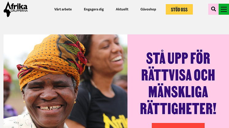 Bild på vår nya hemsida