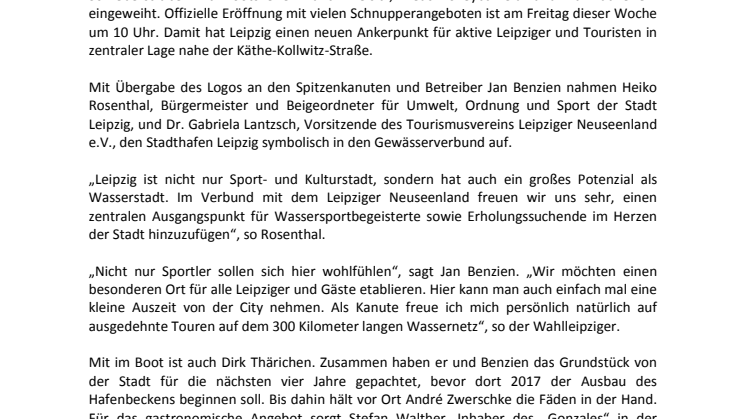 Eröffnung des Leipziger Stadthafens