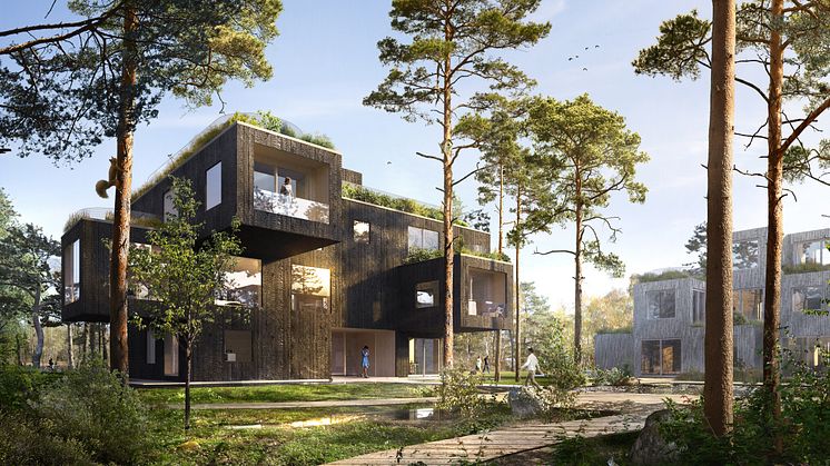 Visionsbild bostäder Wendelstrand – White Arkitekter