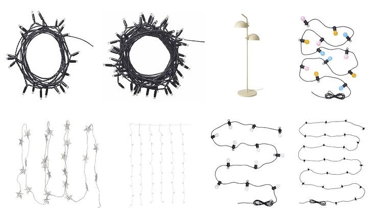 IKEA tilbakekaller noen LED-lyslenker og -lamper for utendørsbruk med et ikke-kompatibelt støpsel fra produktfamiliene LEDLJUS, SOMMARLÅNKE, STRÅLA, SVARTRÅ og UTSUND
