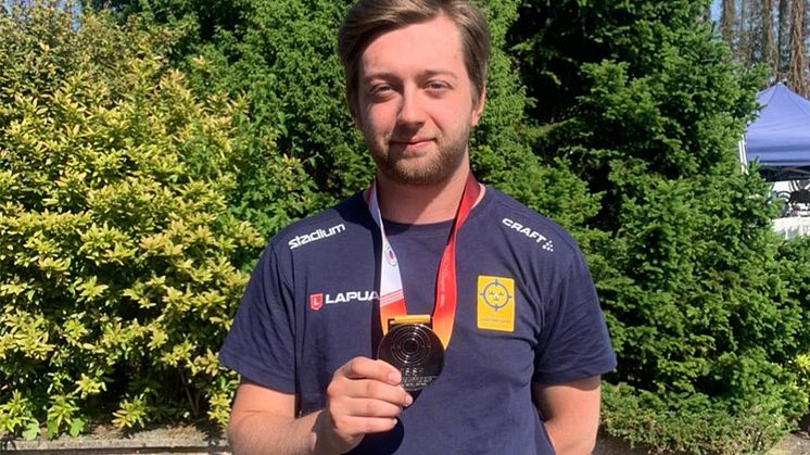 Pontus Kallin, silvermedaljör i 10 m luftgevär på Juniorvärldscupen i Suhl 