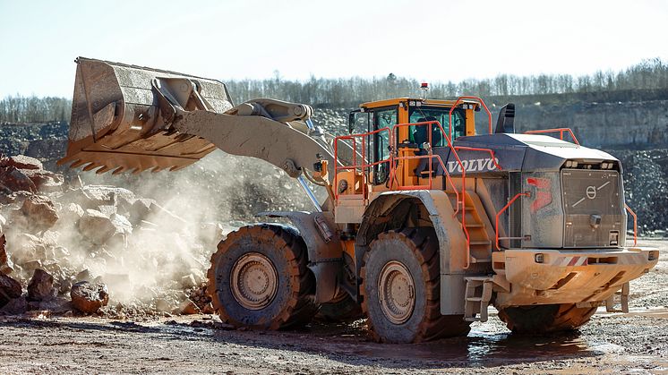 Volvo L350H hjullastare hos Cementa