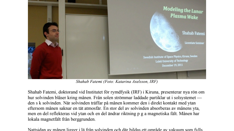 Det blåser på månen - nya rön