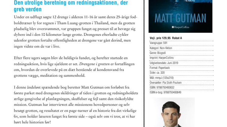 Nyhed på vej fra HarperCollins: DRENGENE I GROTTEN af Matt Gutman