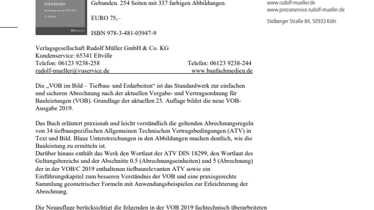 VOB im Bild – Tiefbau- und Erdarbeiten