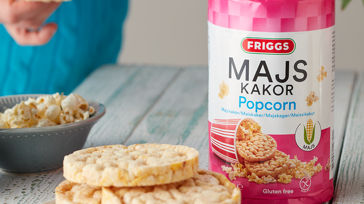 Färdigpoppat och klart – nu kommer Friggs Majskakor Popcorn!