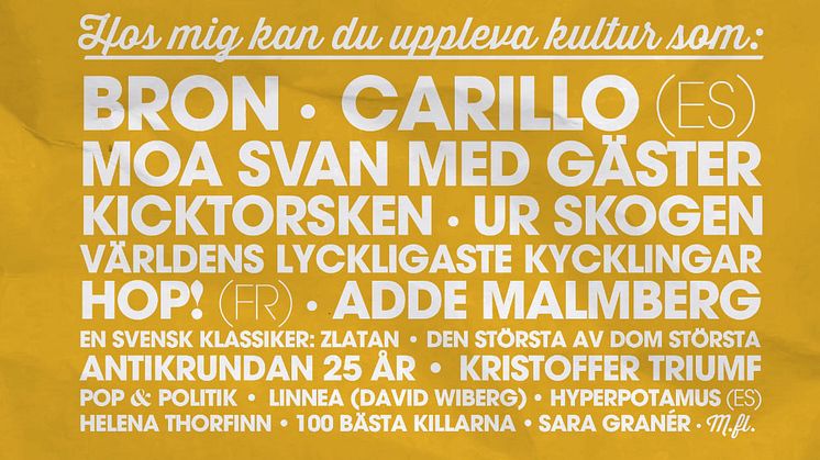 Malmöfestivalens kulturprogram 2013