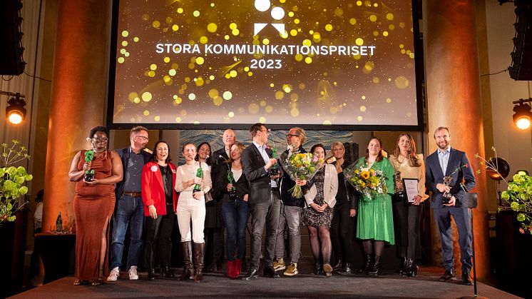 Samtliga vinnare, Stora Kommunikationspriset 2023. Fotograf: Nathalie Malic