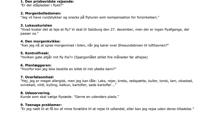 Er der ståpladser i flyet?