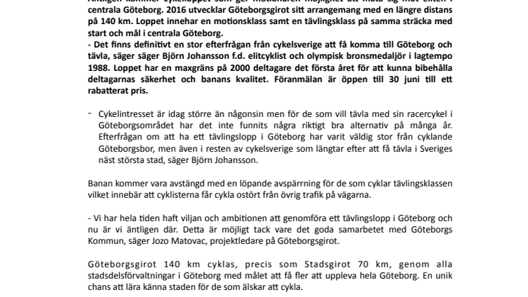Efterlängtat tävlingslopp till centrala Göteborg