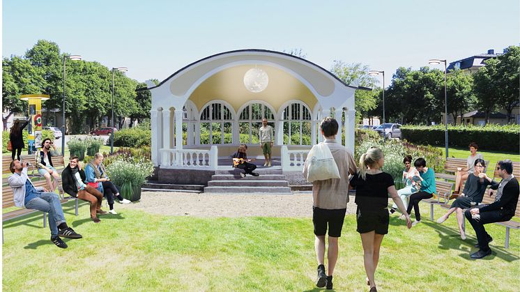 Musikpaviljongens nya plats