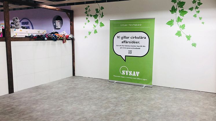 Testbädd Sysav på Återbruket Mobilia.