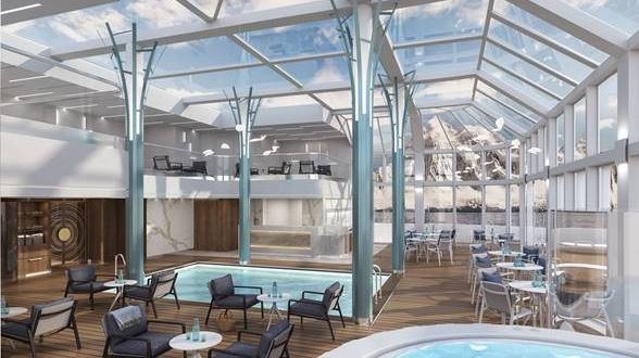 Solarium onboard Crystal Endeavor