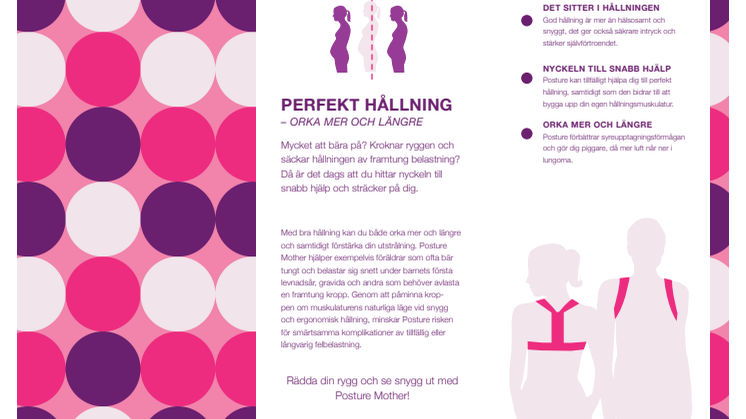 Posture Mother -Accessoaren för alla mammor och gravida (produktblad)