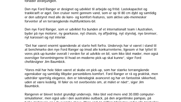 VERDENS SIKRESTE PICK-UP ER LANDET I DANMARK
