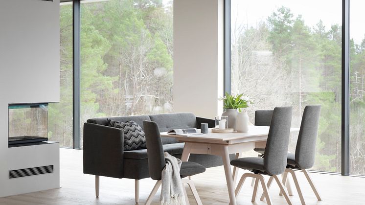 Stressless_Lime Dining_sofa Chilli_D200_stol Dahlia Grey