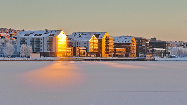 Vintervy över Östersund. Foto: Östersundspulsen/Roger Strandberg