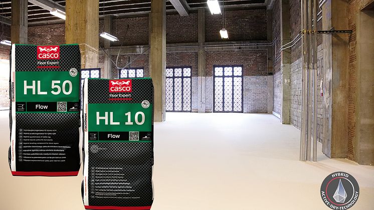 HL10 och HL50 – Golvspackel som är beläggningsbara redan efter 6 timmar.