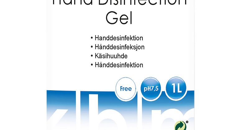 Handdesinfektion gel, 1 liter, KBM Professional