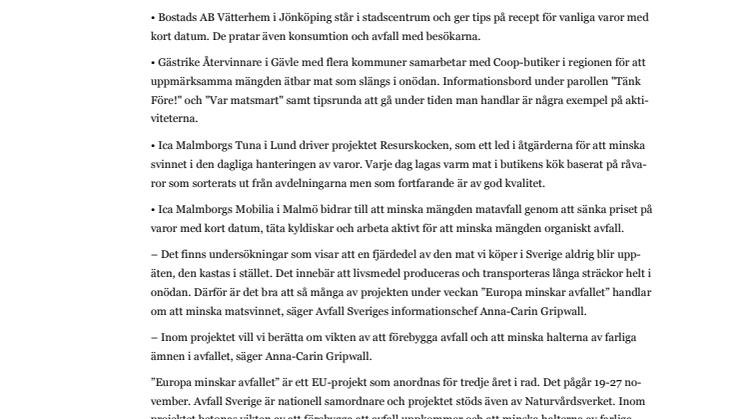 Släng inte maten i soporna!