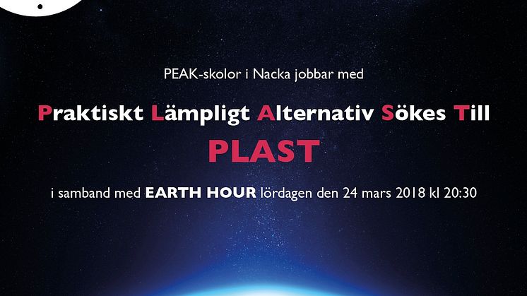 Nackaelever letar alternativ till plast i samband med Earth Hour 2018