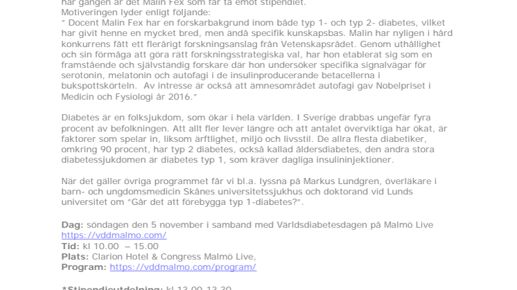 Medeonstipendiet på 50 000 kronor tilldelas Malin Fex på LUDC 