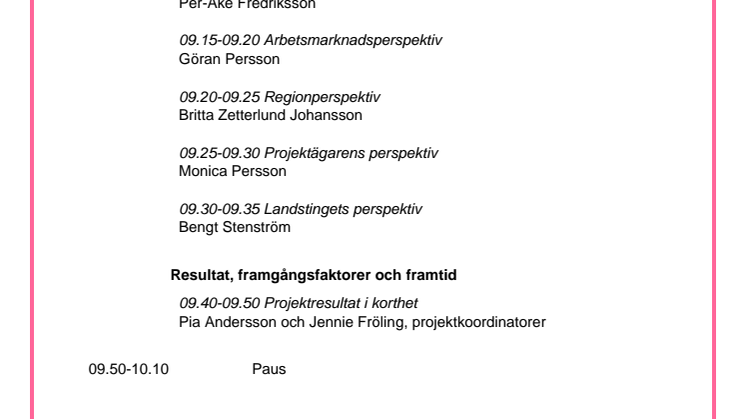 Pressinbjudan 1 juni: avslutningskonferens för projektet Värmlands Framtid