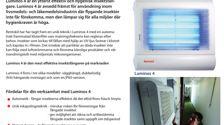 Luminos 4 Insektsfångare med det ultimata skyddet