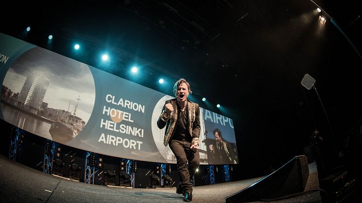 Petter Stordalen avholder Nordic Choice Tour i Helsinki. Foto: Nordic Choice Hotels