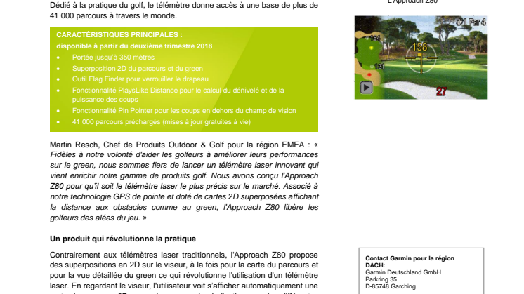 Le télémètre laser qui va révolutionner le golf avec GPS intégré et super-position 2D du parcours et du green