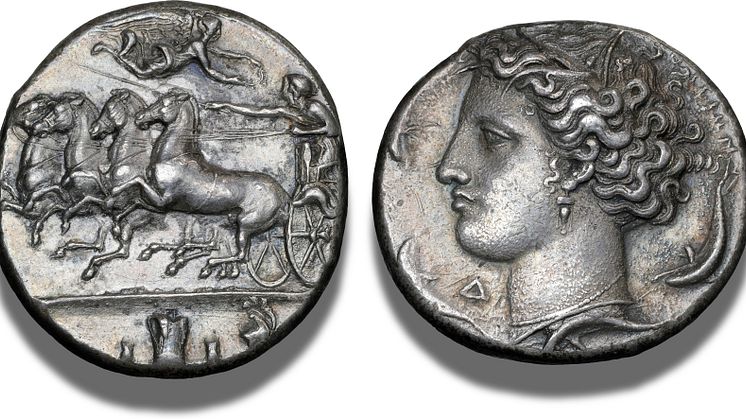 Rare Coin from Ancient Greece in 400 BC up for Auction along with Denmark's First Gold Coin and Silver Medal from the Olympic Games