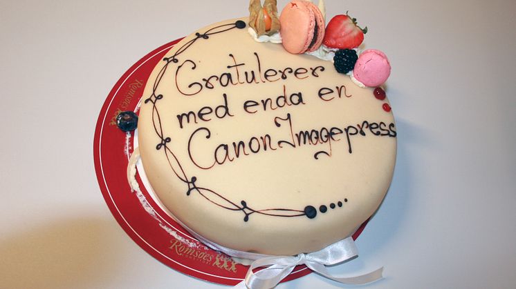 Feiring av kontrakt mellom Printers og Canon Norge