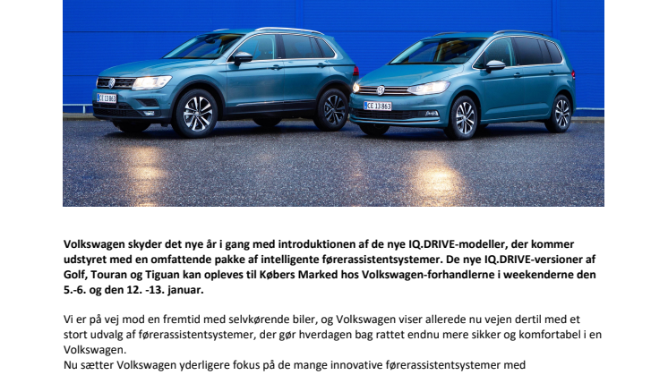 Kom til Købers Marked og oplev IQ.DRIVE – den intelligente Volkswagen