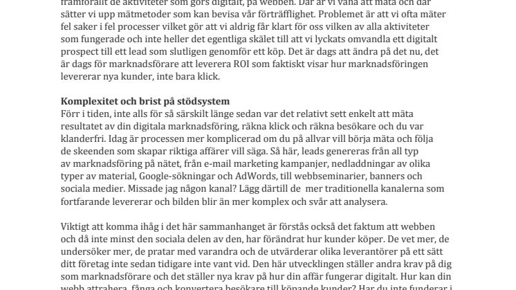 Leadmanagement - så blir din marknadsföring effektiv och mätbar
