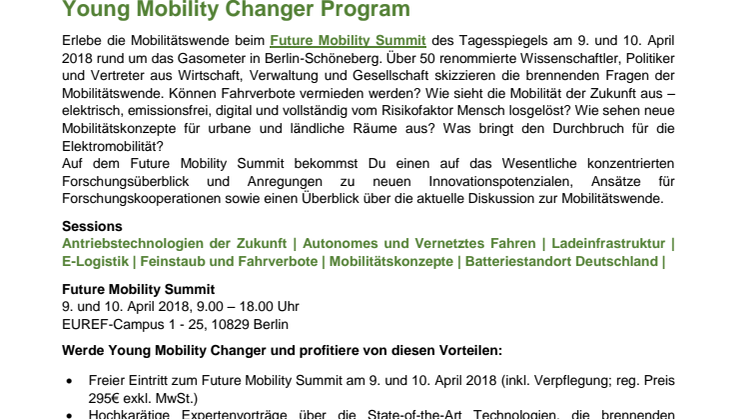 FUTURE MOBILITY SUMMIT BERLIN