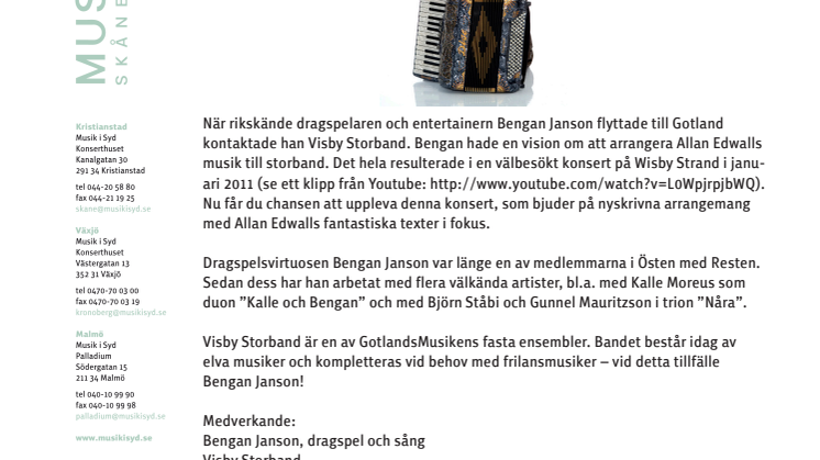 Bengan Jansson & Visby Storband spelar Allan (Edwall)!