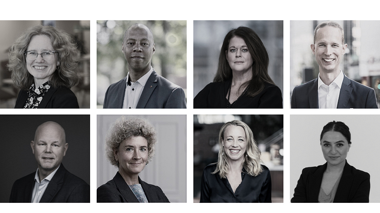 Högst upp, från vänster:  Christina Herthnek, foto: Carl Johansson, Pascal Tshibanda, Caroline Thunved, André Assarsson. Längst ner, från vänster: Marcus Thomasfolk, foto Peter Cederling, Viveka Hirdman-Ryrberg, Jenny Fridh Foto: Henrik Mill, Roshana