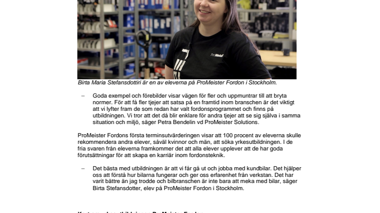 ​Framtidens fordonstekniker saknar goda förebilder