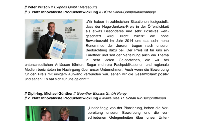 Hugo-Junkers-Preis: Bewerben lohnt sich – Gewinner erzählen warum