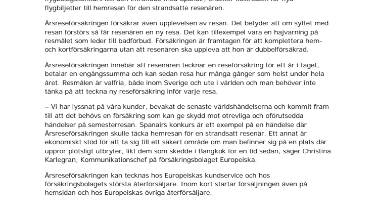 Ny försäkring skyddar mot flygbolagskonkurser