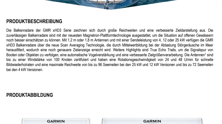Datenblatt_Garmin_DE_GMR xHD3 Balkenradare