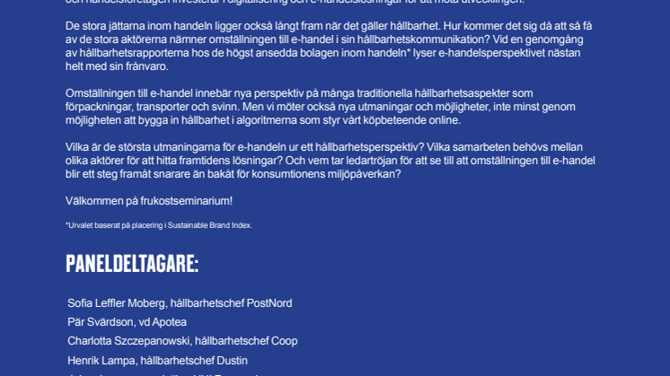Hållbar e-handel: vem tar ledartröjan? 