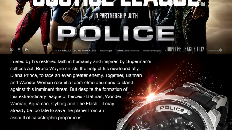 POLICE har designet en limited edition klokke for superhelt fans verden over.