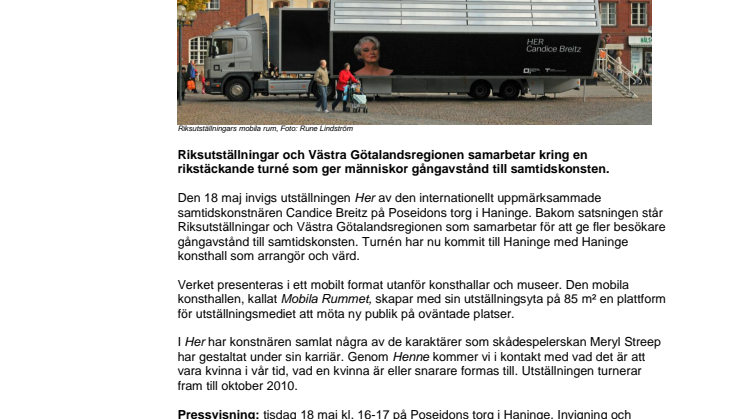 Candice Breitz visas i mobil konsthall