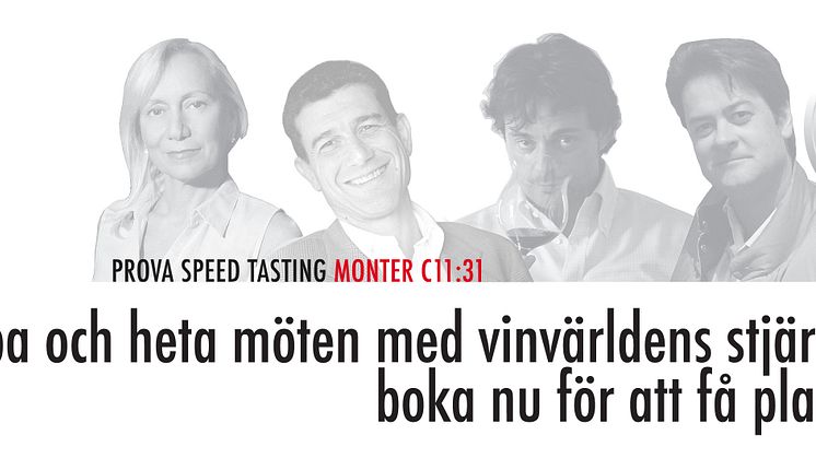 Snabba och heta möten med vinvärldens stjärnor - boka årets Speed Tasting nu!