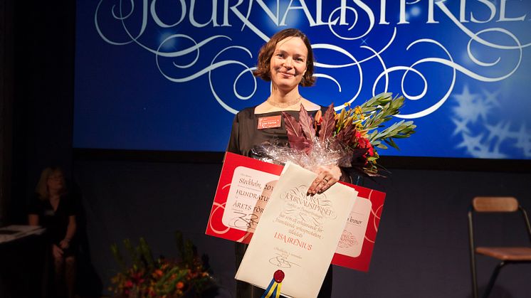 Lisa Irenius, Upsala Nya Tidning - Årets Förnyare 2013.