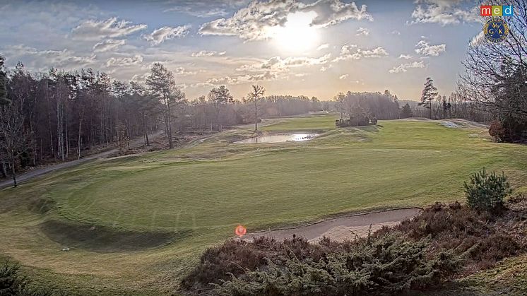 Vy från green på hål 18, Varberg GK