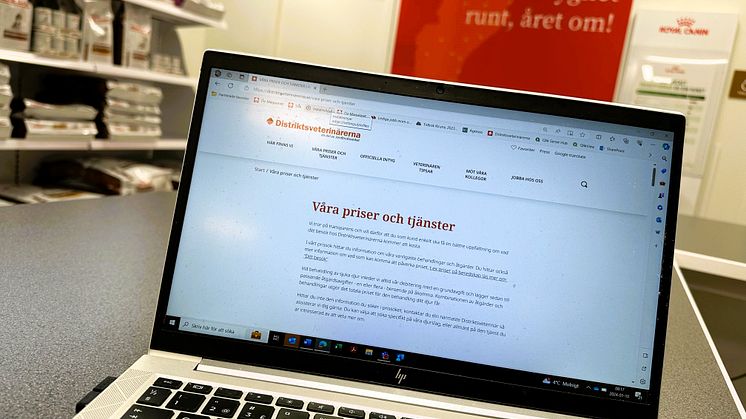 Ny prislista för 2024 – fortsatt fokus på att djurägare ska kunna ta ställning till kostnader i förväg
