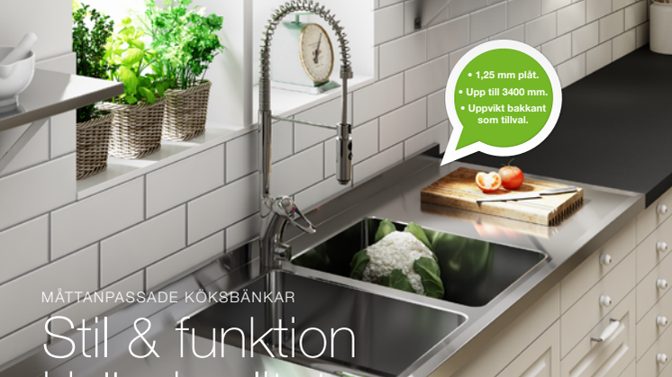 Basic - Rostfri diskbänk i modern och klassisk stil