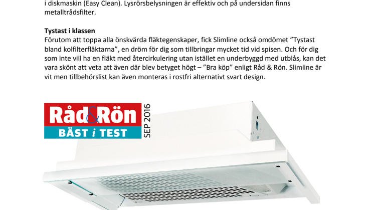 Testvinnaren som tillåter dig att viska i köket